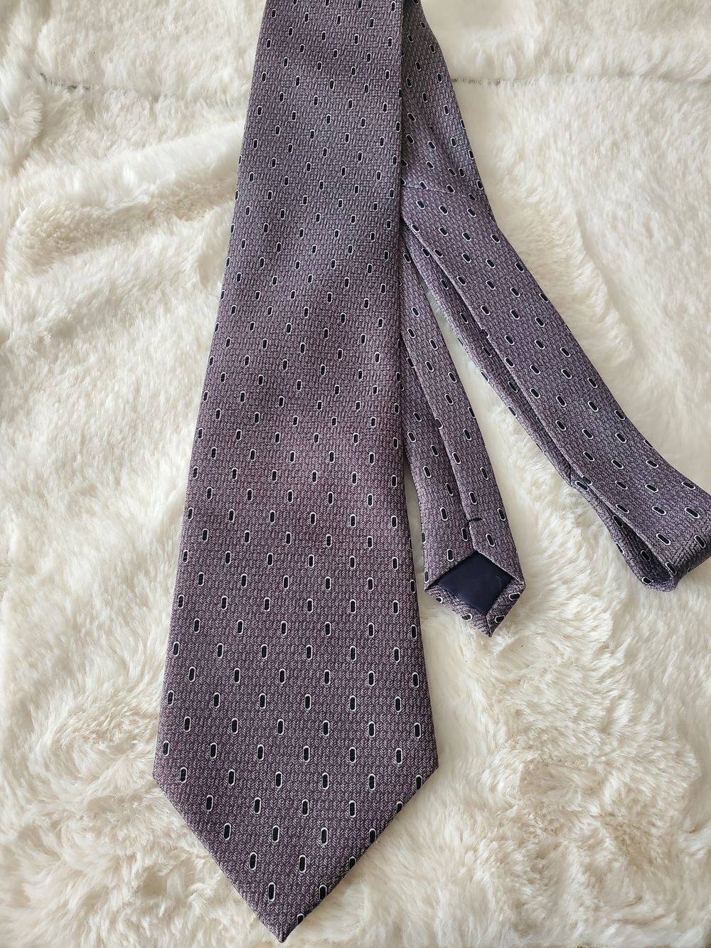 Mercedes Hand Made Classic Grey Patterned Men's Tie